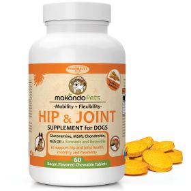 Dog Hip and Joint Supplement with Glucosamine Turmeric for Dogs Chondroitin MSM Boswellia Tablets for Mobility Agility Limping Pain & Inflammation Rel