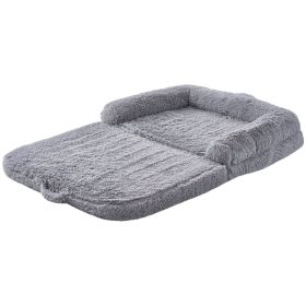 Human Dog Bed 72 x48x10in Large Human Size Dog Bed Washable PV Velvet