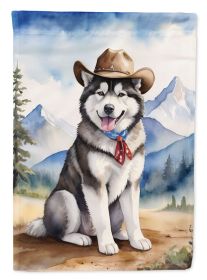 Alaskan Malamute Cowboy Welcome Garden Flag Mailbox Flag Decorative Yard Flag Banner Outside Patio Artwork Yard Flower Beds, Garden Size, Multicolor