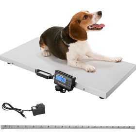 1100Lbs x 0.2Lbs Digital Livestock Scale Large Pet Vet Scale Stainless Steel Platform Electronic Postal Shipping Scale Heavy Duty Large Dog Hog