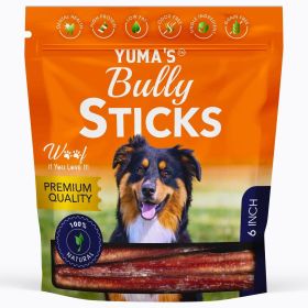 Natural Bully Sticks 6 inch Pack of 40 for Dogs for Intense Chewers Digestible Dog Treats Made of 100% Beef for Cleaner Teeth  Long Lasting Dog Chews