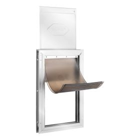 Pet Door for Door with Lock and Magnetic Flap System Aluminum Frame Small