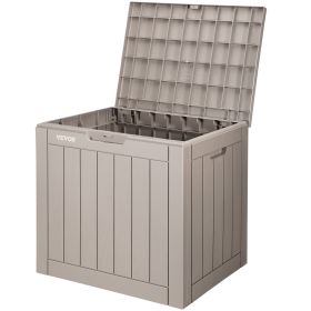 Deck Box, 31 Gallon Outdoor Storage Box, 22.1" x 17.1" x 20.9" , Waterproof PP Deckbox with Aluminum Alloy Padlock, for Patio Furniture