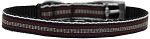 Preppy Stripes Nylon Dog Collar with classic buckles 3/8" (Color/Size: Brown/Khaki Size 10)