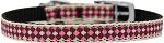 Pink Checkers Nylon Dog Collar with classic buckle 3/8" (Color/Size: Size 10)