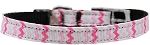 Sweet Chevrons Nylon Dog Collar with classic buckle 3/8" (Color/Size: Size 10)