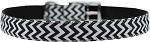 Chevrons Nylon Dog Collar with classic buckle 3/4" (Color/Size: Black Size 12)