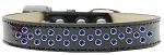 Sprinkles Ice Cream Dog Collar Blue Crystals (Color/Size: Size 12 Black)