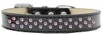 Sprinkles Ice Cream Dog Collar Light Pink Crystals (Color/Size: Size 12 Black)