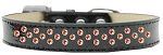 Sprinkles Ice Cream Dog Collar Orange Crystals (Color/Size: Size 12 Black)