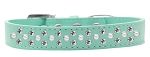 Sprinkles Dog Collar Pearl and Clear Crystals (Color/Size: Size 12 Aqua)