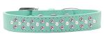 Sprinkles Dog Collar Pearl and Light Pink Crystals (Color/Size: Size 12 Aqua)