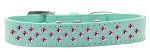 Sprinkles Dog Collar Bright Pink Crystals (Color/Size: Size 12 Aqua)