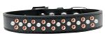 Sprinkles Dog Collar Pearl and Orange Crystals (Color/Size: Size 12 Black)