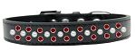 Sprinkles Dog Collar Pearl and Red Crystals (Color/Size: Size 12 Black)