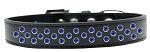 Sprinkles Dog Collar Blue Crystals (Color/Size: Size 12 Black)