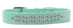 Two Row AB Crystal (Color/Size: Size 12 Aqua Dog Collar)