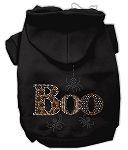 Boo Rhinestone Hoodies (Color/Size: Black L)