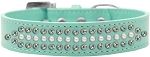 Ritz Pearl and AB Crystal Dog Collar (Color/Size: Aqua Size 12)