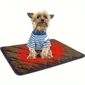 Dog Cat Bed, Cat Dog Non-Slip Mat, Extra Warm Thermal Pet Pad  Self-Heating Cat Mat Warm Thermal Pet Pad Washable Dog Crate Pad Heat Dog Cat Bed Mat B (Option: Brown-XL)