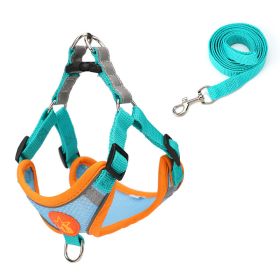 Small Dog Harness Puppy Harness and Leash Set with Reflective Strip for Small Dog Breeds (Color: Blue, size: XS)