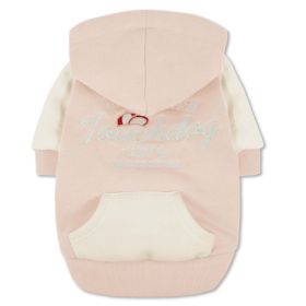 Touchdog 'Heritage' Soft-Cotton Fashion Dog Hoodie (Color: pink, size: medium)