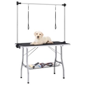 Adjustable Dog Grooming Table with 2 Loops and Basket (SKU: 171070)