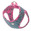 Step-In Denim Dog Harness - Pink Plaid