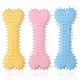 2pcs New dog grinding teeth biting toys Creamy scented with prickly flat bones Large and small dog teeth grinding toys; dog's gifts (colour: 2pcs, size: pink)