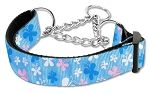 Butterfly Nylon Ribbon Collar Martingale (Color/Size: Blue Large)