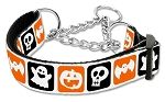 Classic Halloween Nylon Ribbon Collar Martingale (Color/Size: Large)