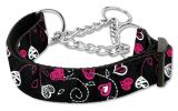 Crazy Hearts Nylon Collars Martingale