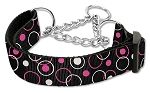 Retro Nylon Ribbon Collar Martingale (Color/Size: Black Large)