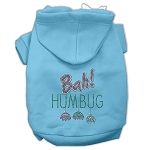 Bah Humbug Rhinestone Hoodies (Color/Size: Baby Blue L)