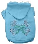 Candy Cane Crossbones Rhinestone Hoodie (Color/Size: Baby Blue L)