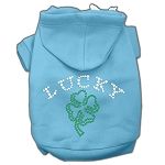 Four Leaf Clover Outline Hoodies (Color/Size: Baby Blue L)