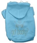 Got Booty Rhinestone Hoodies (Color/Size: Baby Blue L)