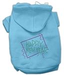 Happy New Year Rhinestone Hoodies (Color/Size: Baby Blue L)