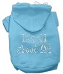 It's All About Me Rhinestone Hoodies (Color/Size: Baby Blue L)