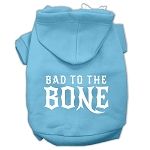 Bad to the Bone Dog Pet Hoodies (Color/Size: Baby Blue Size Lg)