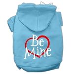 Be Mine Screen Print Pet Hoodies (Color/Size: Baby Blue Size Lg)