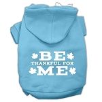 Be Thankful for Me Screen Print Pet Hoodies (Color/Size: Baby Blue Size L)