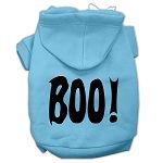 BOO! Screen Print Pet Hoodies (Color/Size: Baby Blue Size Lg)