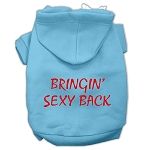 Bringin' Sexy Back Screen Print Pet Hoodies (Color/Size: Baby Blue Size Lg)