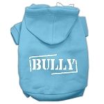 Bully Screen Printed Pet Hoodies (Color/Size: Baby Blue Size Lg)