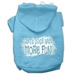 Dirty Dogs Screen Print Pet Hoodies (Color/Size: Baby Blue Size Lg)