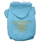 Golden Christmas Present Pet Hoodies (Color/Size: Baby Blue Size Lg)