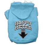 Happy Meter Screen Printed Dog Pet Hoodies (Color/Size: Baby Blue Size Lg)