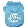 I Love Snow Screenprint Pet Hoodies