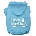 I ride the short bus Screen Print Pet Hoodies (Color/Size: Baby Blue Size L)